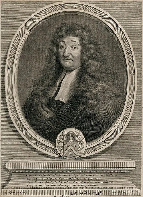 Jacques Savary, gravure de Gérard Edelinck d'après Antoine Coypel